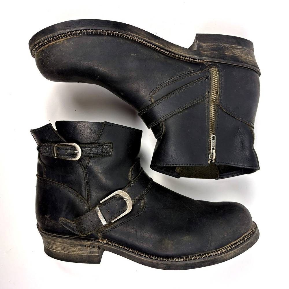 VTG Durango Short Engineer Motorcycle Boots Mens Sz 11.5 Black Oil Resistant